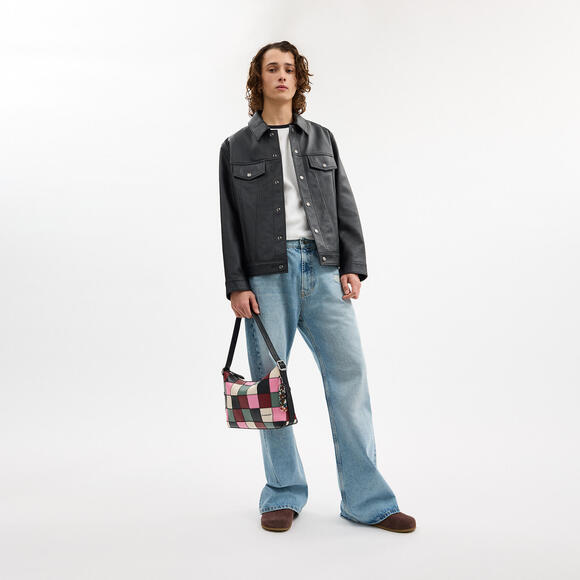 Coachtopia Alter/Ego Slouchy Shoulder Bag In Checkerboard Upcrafted Leather - Picture 13 of 16